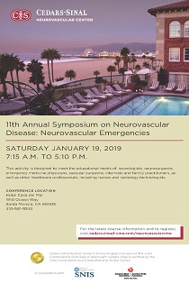 11th Annual Neurovascular Symposium: Neurovascular Emergencies 2019 Banner